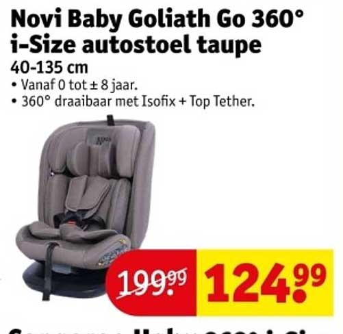 Novi Baby Goliath Go 360° i-Size autostoel taupe