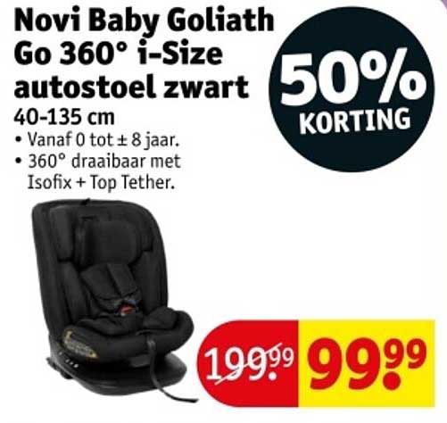 Novi Baby Goliath Go 360° i-Size autostoel zwart