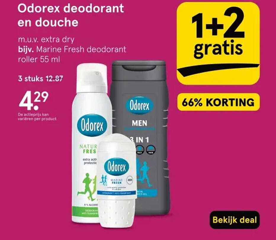Odorex deodorant en douche