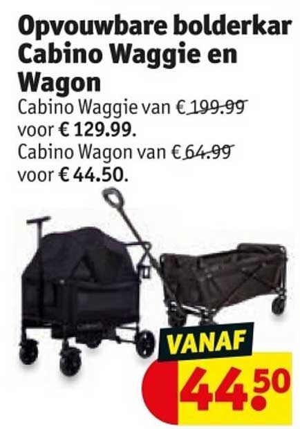 Opvouwbare bolderkar Cabino Waggie en Wagon