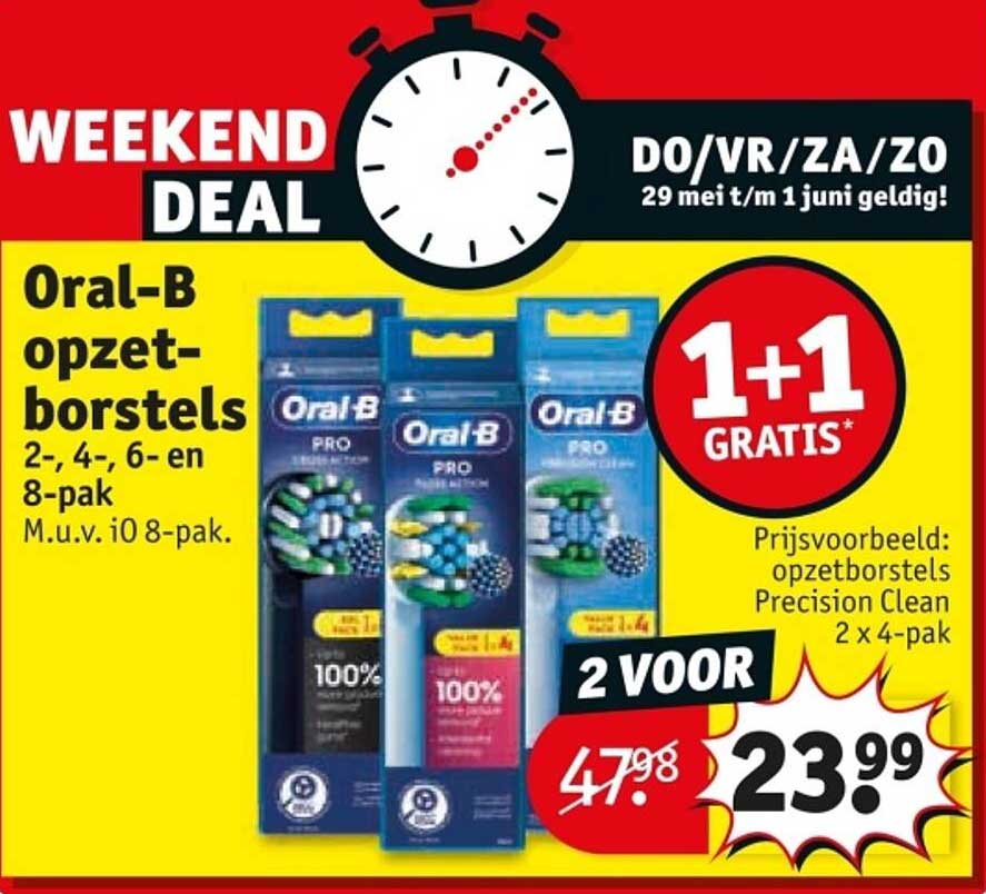 Oral-B opzetborstels 2-, 4-, 6- en 8-pak