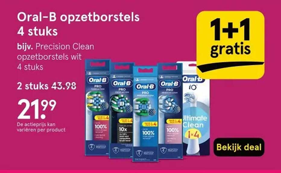 Oral-B opzetborstels 4 stuks