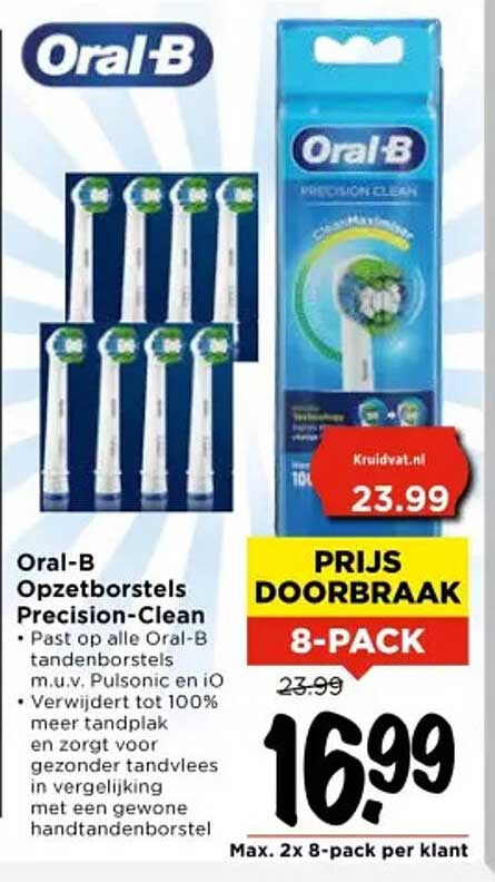 Oral-B Opzetborstels Precision-Clean 8-pack
