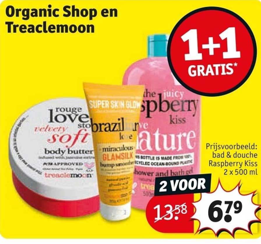 Organic Shop en Treaclemoon 1+1 GRATIS
