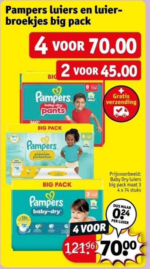 Pampers luiers en luierbroekjes big pack