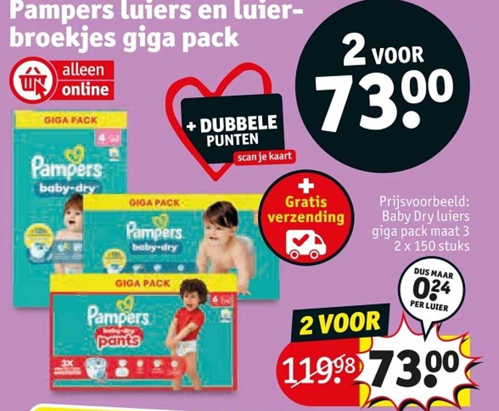 Pampers luiers en luierbroekjes giga pack