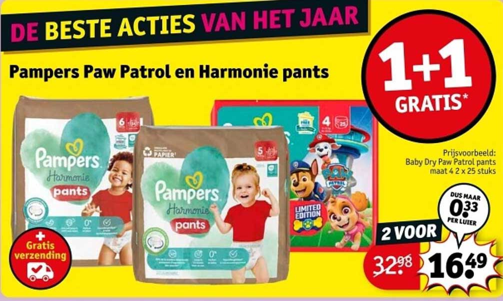Pampers Paw Patrol en Harmonie pants