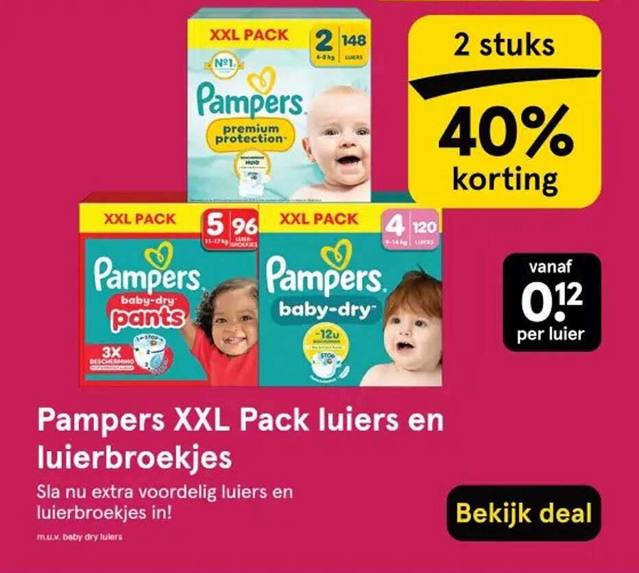 Pampers XXL Pack luiers en luierbroekjes
