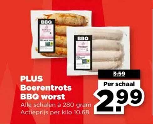 PLUS Boerentrots BBQ worst