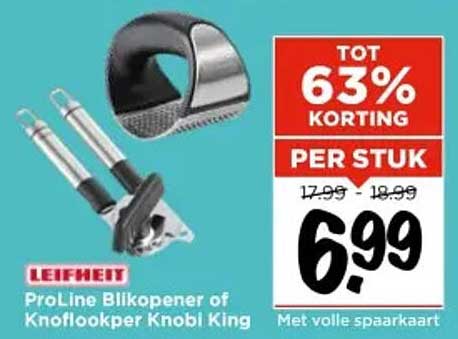 ProLine Blikopener of Knoflookpers Knobl King