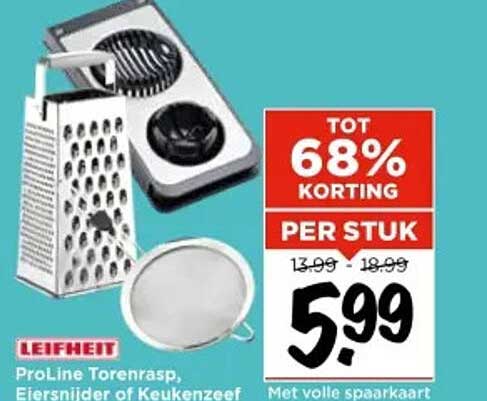 ProLine Torenrasp, Eiersnijder of Keukenzeef