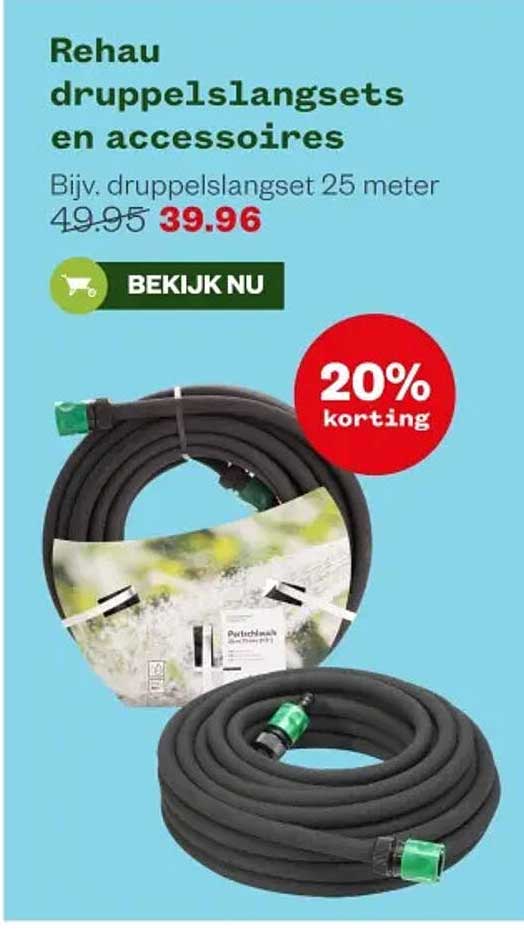 Rehau druppelslangsets en accessoires
