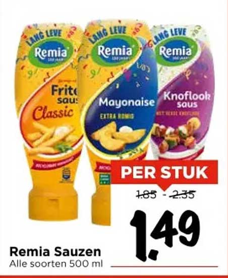Remia Sauzen Alle soorten 500 ml