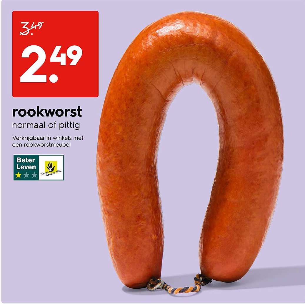 rookworst normaal of pittig
