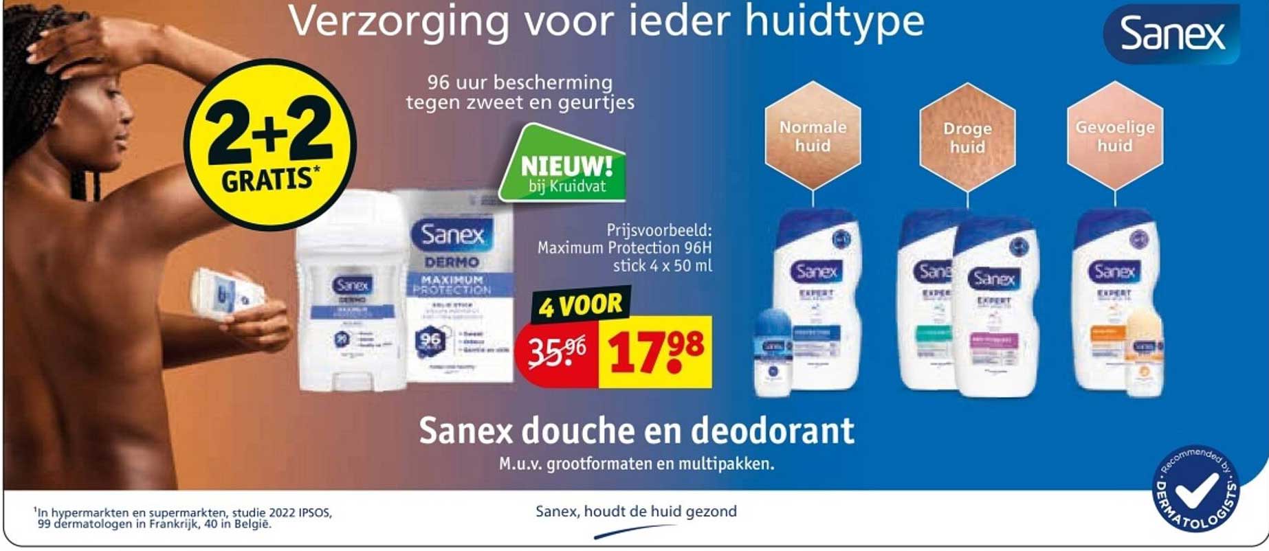 Sanex Dermo Maximum Protection 96H stick 4 x 50 ml