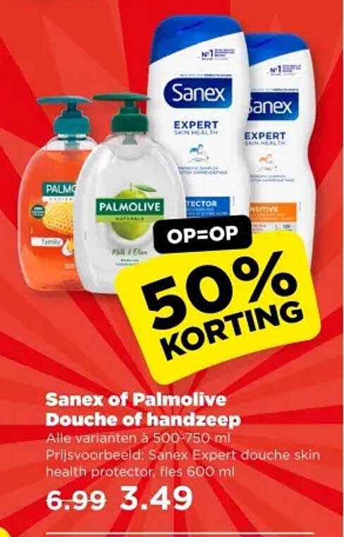 Sanex of Palmolive Douche of handzeep