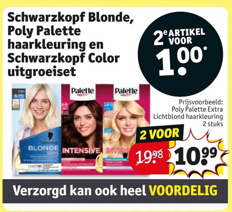Schwarzkopf Blonde, Poly Palette haarkleuring en Schwarzkopf Color uitgroeiset