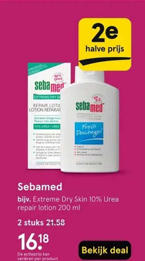 Sebamed bijv. Extreme Dry Skin 10% Urea repair lotion 200 ml