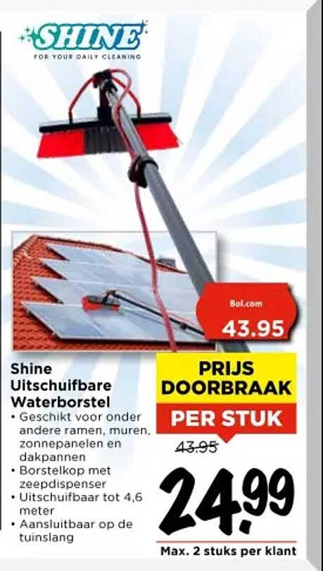 Shine Uitschuifbare Waterborstel