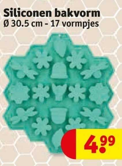Siliconen bakvorm Ø 30.5 cm - 17 vormpjes