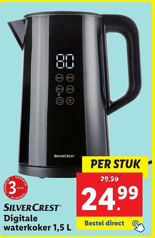 SilverCrest Digitale waterkoker 1,5 L