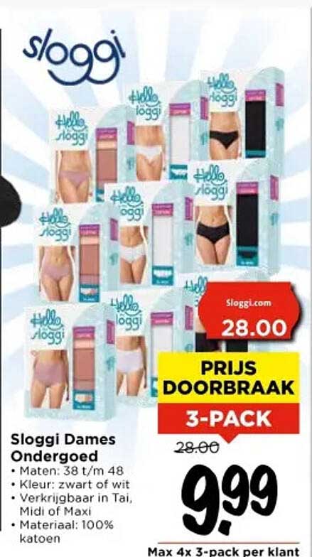 Sloggi Dames Ondergoed 3-PACK