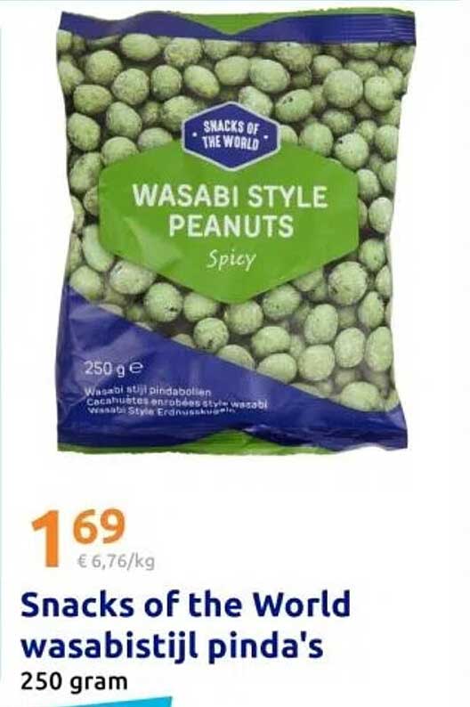 Snacks of the World wasabistijl pinda's