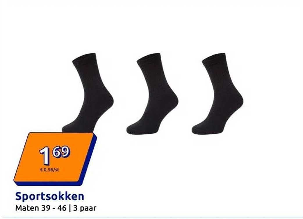 Sportsokken Maten 39 - 46 | 3 paar
