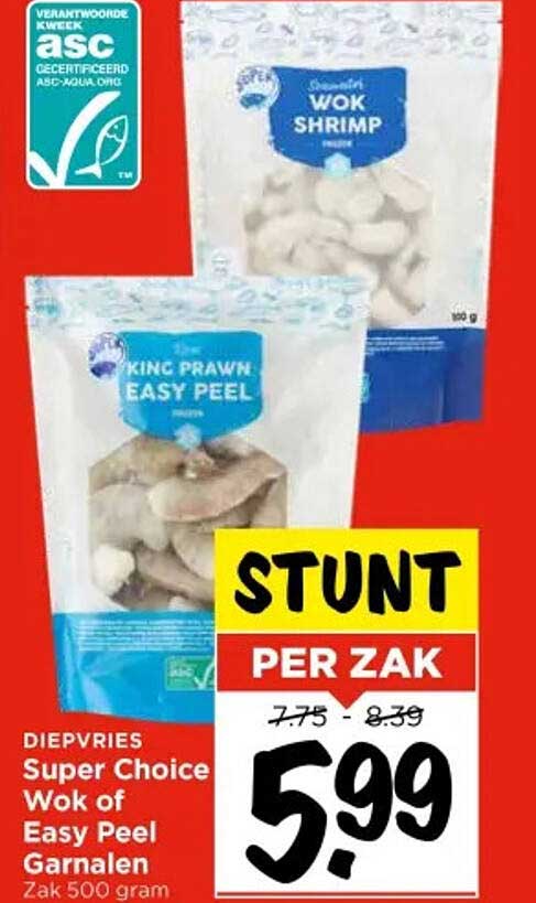 Super Choice Wok of Easy Peel Garnalen