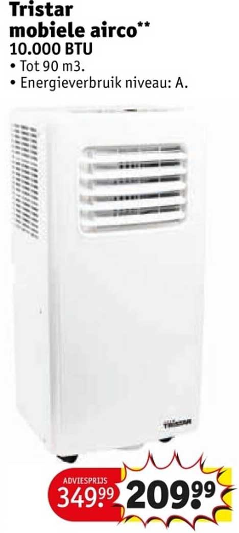 Tristar mobiele airco 10.000 BTU