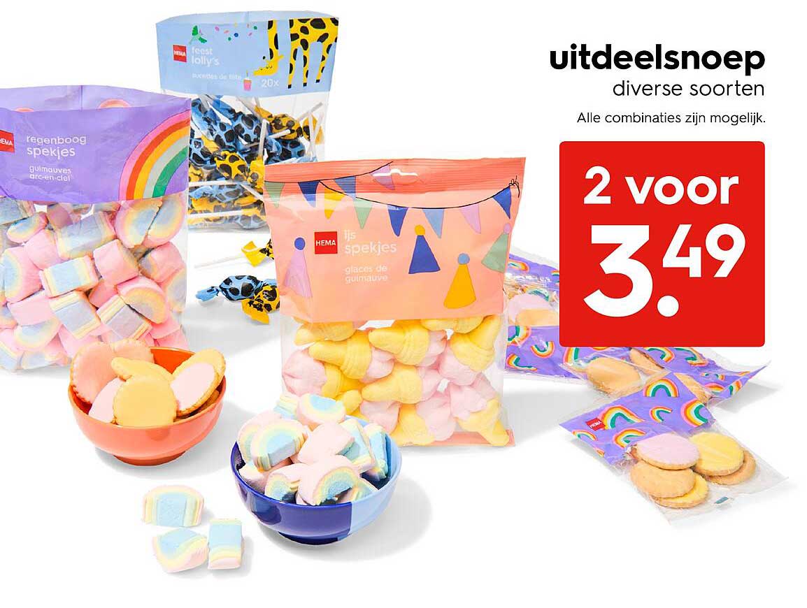 uitdeelsnoep diverse soorten