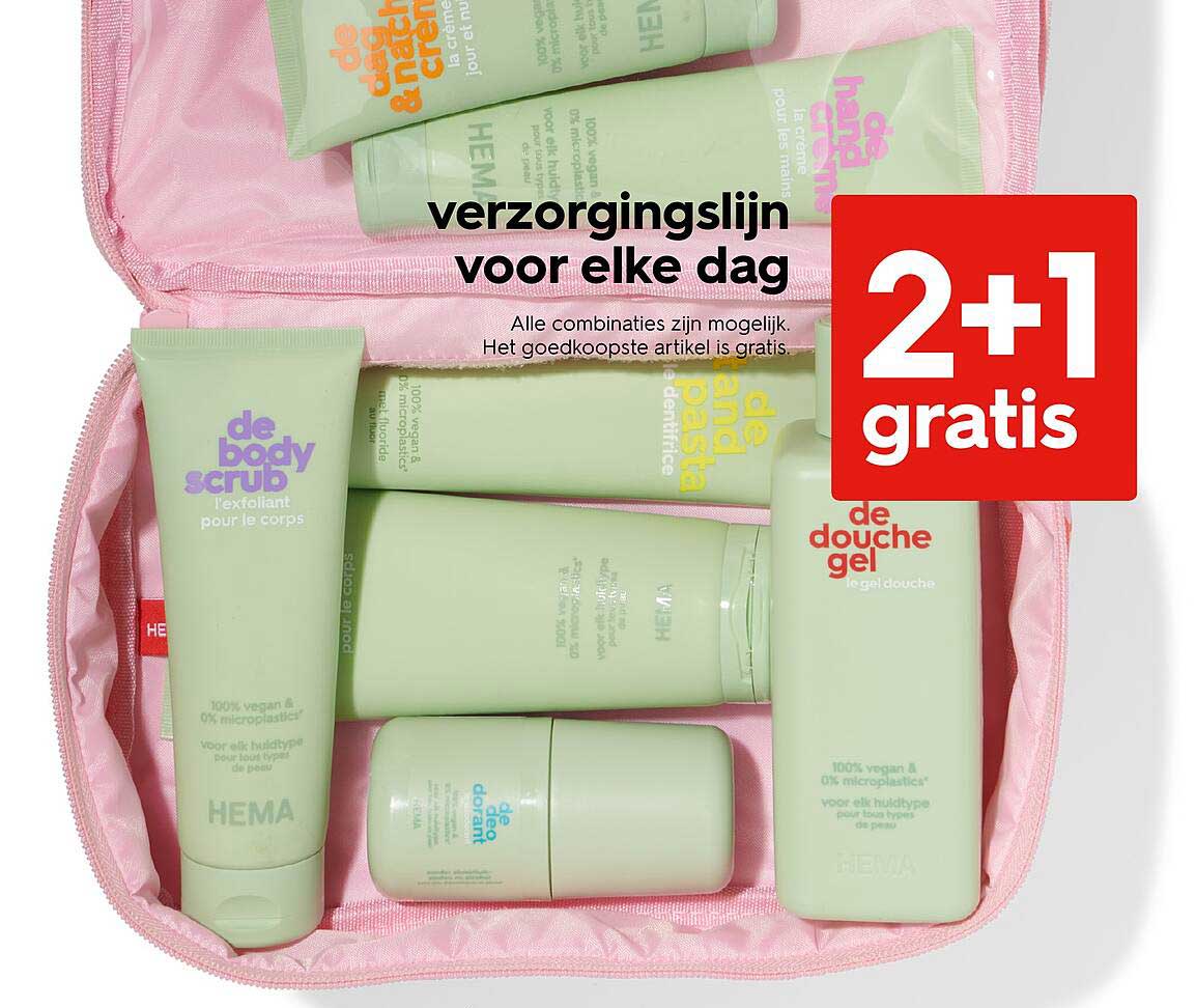 verzorgingslijn voor elke dag 2+1 gratis