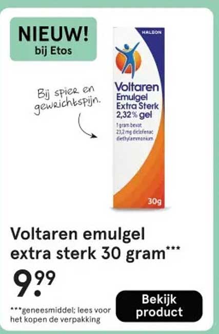 Voltaren emulgel extra sterk 30 gram
