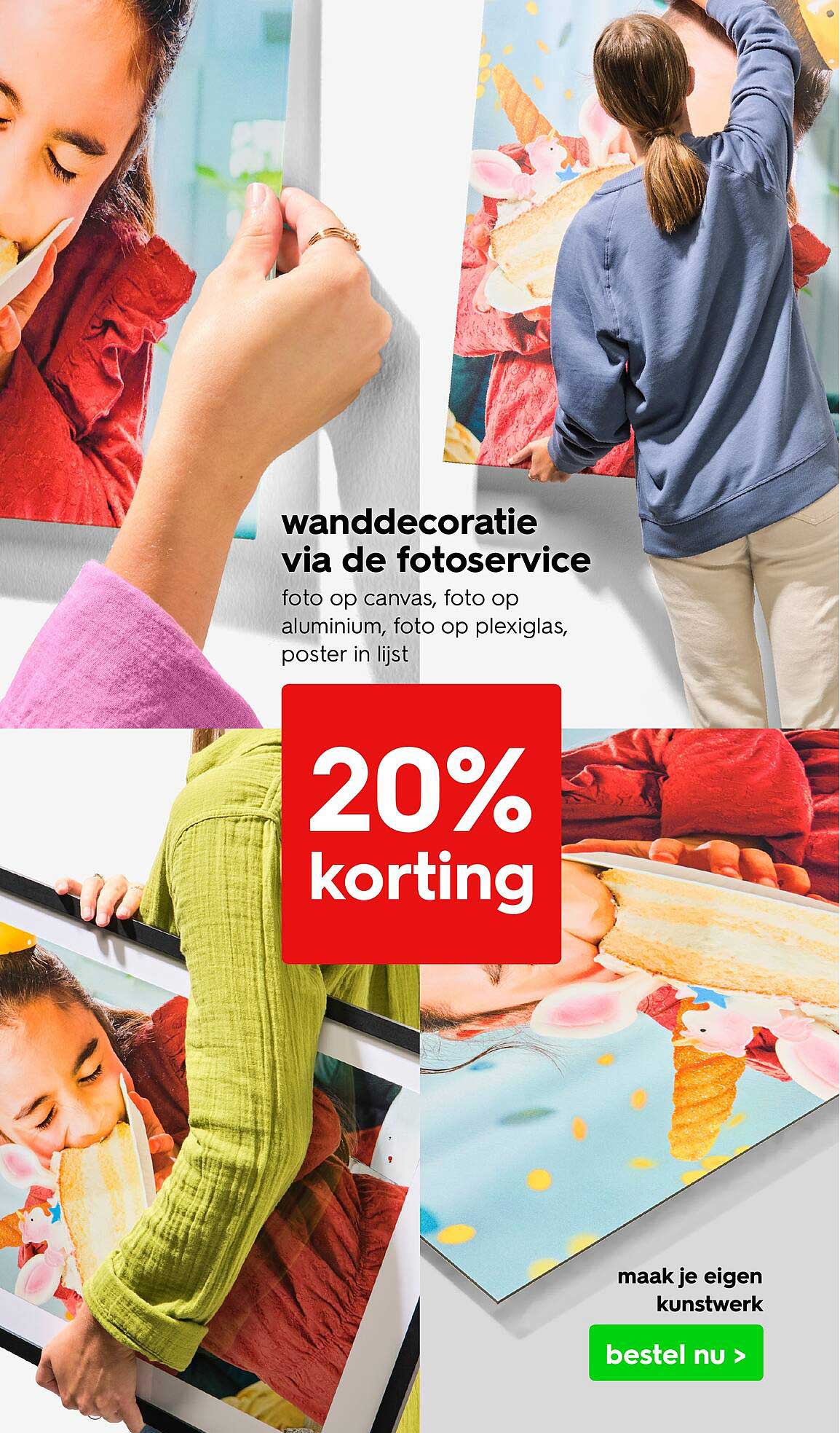 Wanddecoratie via de fotoservice - 20% korting