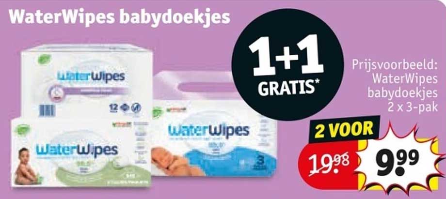 WaterWipes babydoekjes 1+1 GRATIS