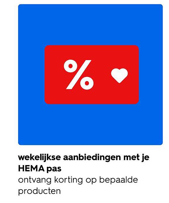 wekelijkse aanbiedingen met je HEMA pas