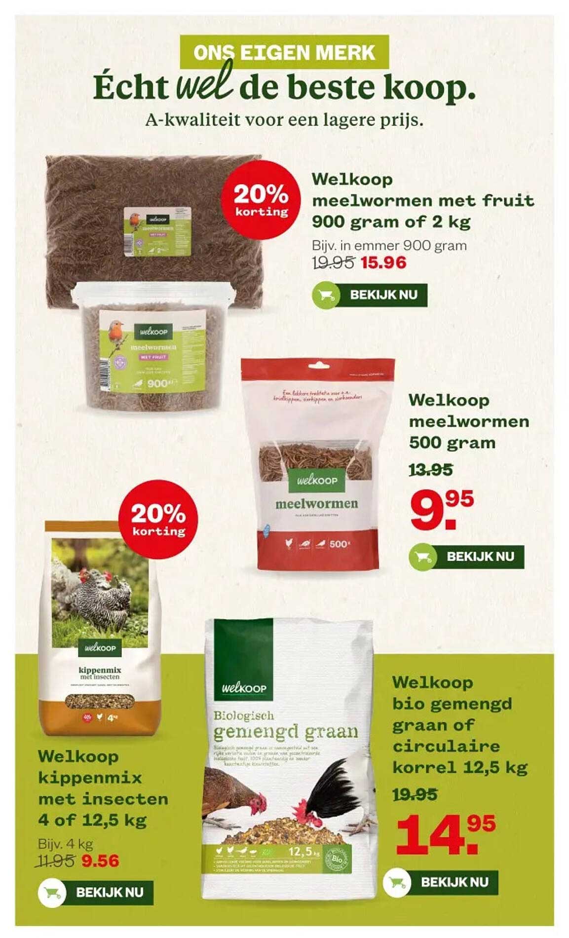 Welkoop meelwormen met fruit 900 gram of 2 kg