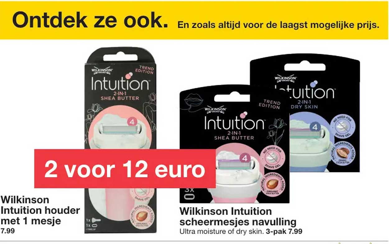 Wilkinson Intuition houder met 1 mesje 7.99
