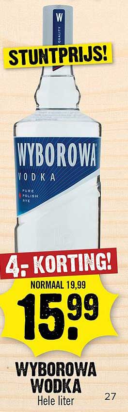 WYBOROWA WODKA Hele liter