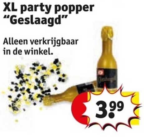 XL party popper "Geslaagd"