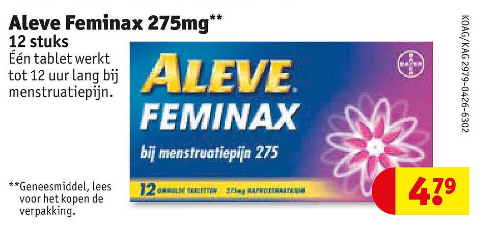 Aleve Feminax 275mg** 12 stuks