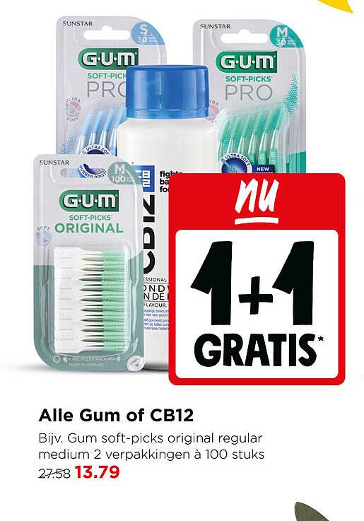 Alle Gum of CB12 1+1 GRATIS