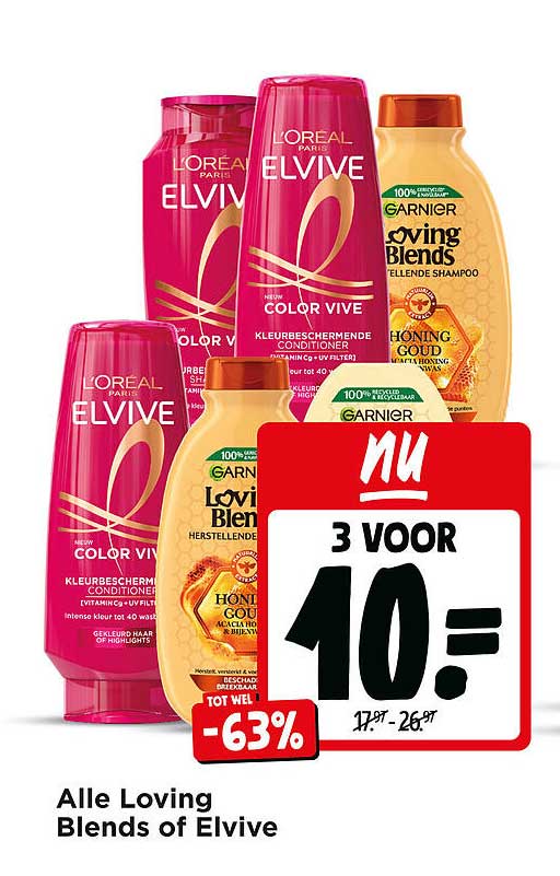 Alle Loving Blends of Elvive 3 voor 10=