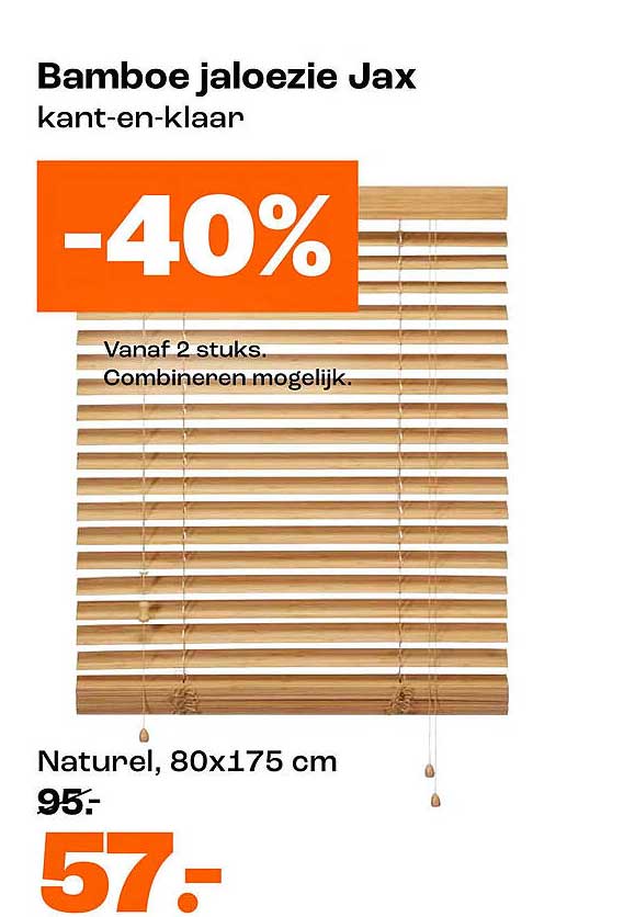 Bamboe jaloezie Jax kant-en-klaar -40%