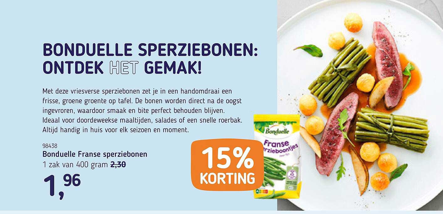 Bonduelle Franse sperziebonen 15% KORTING