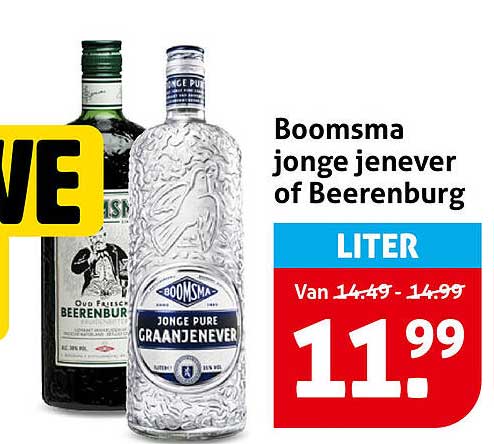 Boomsma jonge jenever of Beerenburg LITER