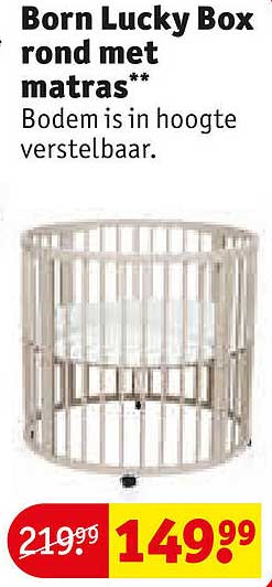 Born Lucky Box rond met matras**
