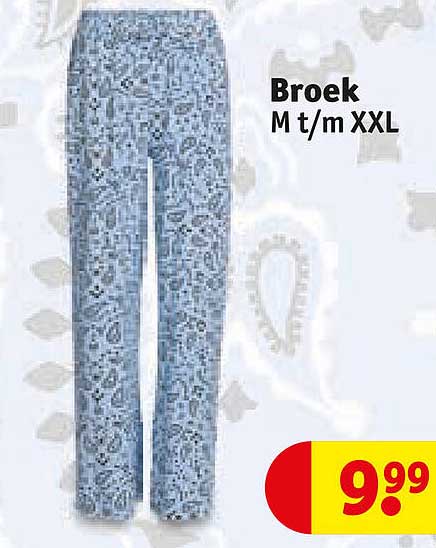 Broek M t/m XXL