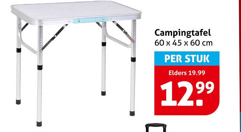 Campingtafel 60 x 45 x 60 cm PER STUK