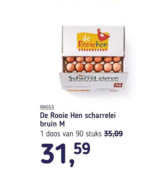 De Rooie Hen scharrel ei bruin M